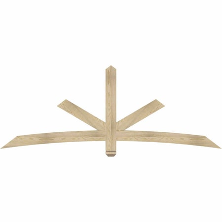 Ekena Millwork Alberta Rough Sawn Timber Gable Bracket, Douglas Fir, 84"W x 31"H x 2"D x 4"F, 9/12 Pitch GBW084X31X0204ALB00RDF